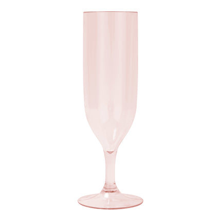 Verres semi-transparents réutilisables Verres à champagne semi-transparents réutilisables en couleur or rose 2St.