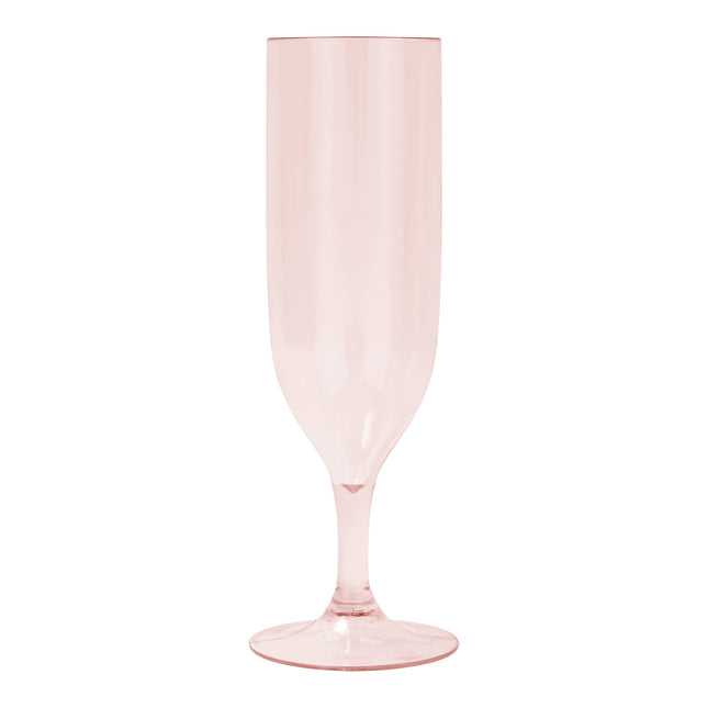 Verres semi-transparents réutilisables Verres à champagne semi-transparents réutilisables en couleur or rose 2St.