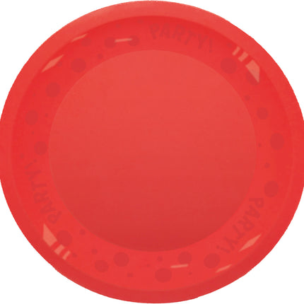 Assiette de fête réutilisable Couleurs vives 21Cm Rouge vif 1St