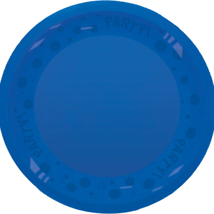 Plaque de fête réutilisable Couleurs vives Plaque de fête réutilisable 21Cm Bleu vif 1St.