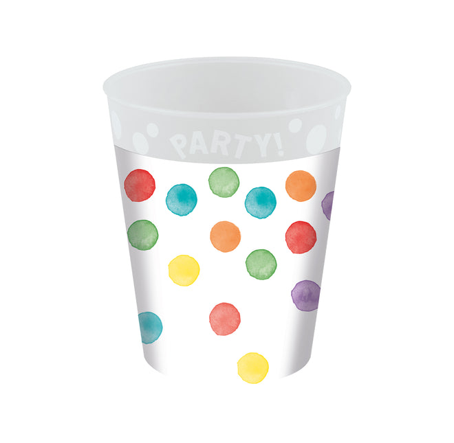 Gobelets de peinture à pois 250ml 4pcs