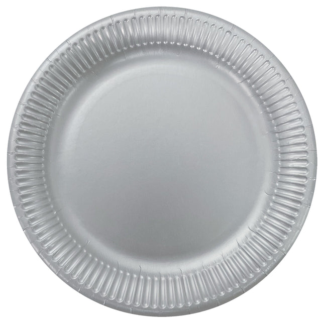 Metallic Colors Fsc Paper Plates Next Generation Large 23Cm Silver 8St