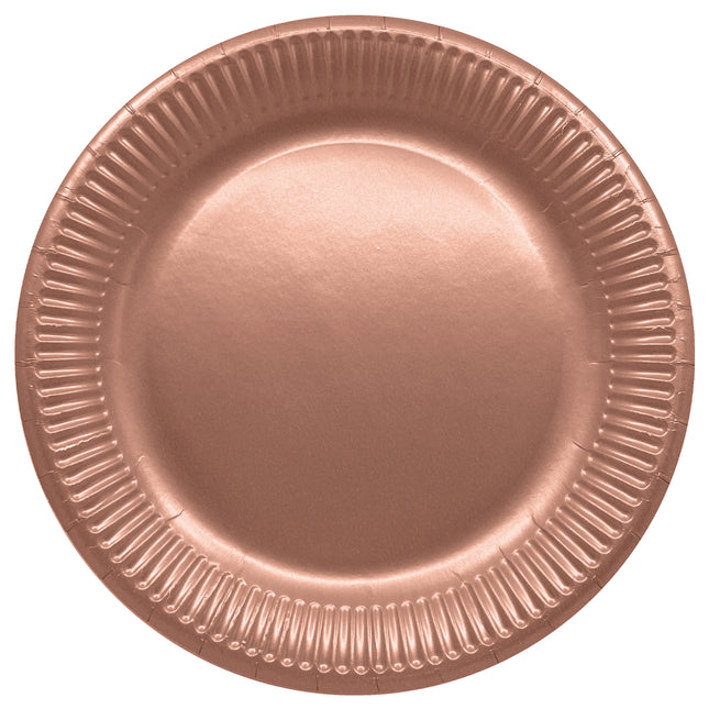 Rose Gold Fsc Paper Plates Next Generation Large 23Cm Rose Gold 8St