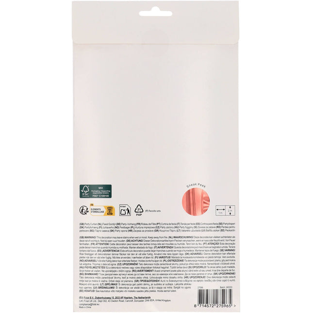 Rideau de porte or rose 2m