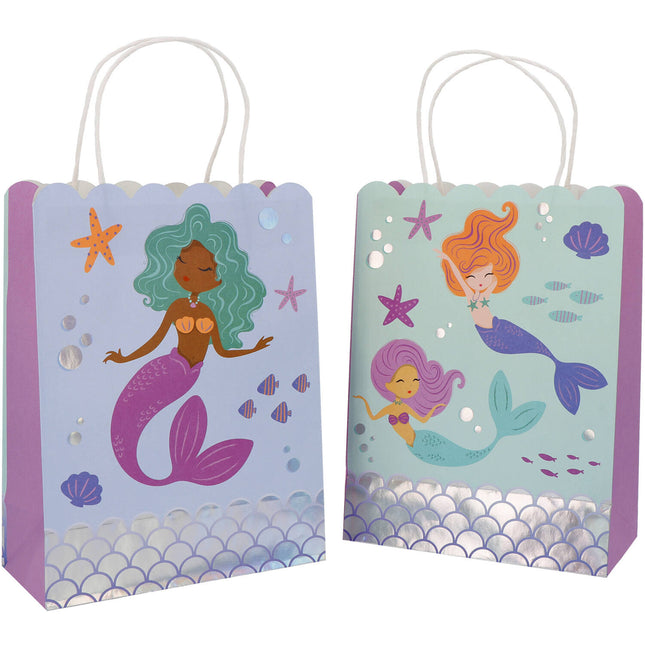 Sacs de fête sirène 27cm 6pcs