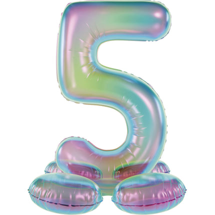 5 Year Figure Balloon Standard Holographic Empty 72cm