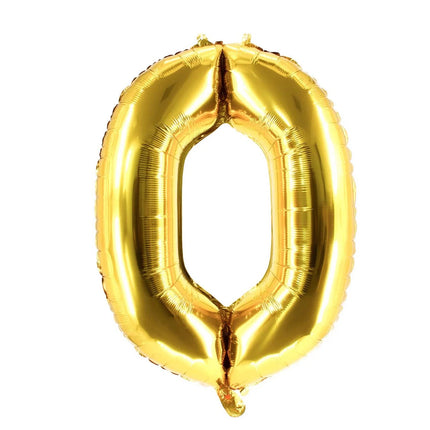 Ballon « 0 ans » doré, vierge, 85 cm
