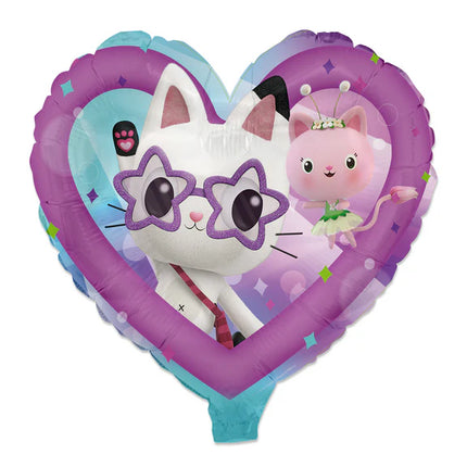 Ballon à l'hélium Gabby's Dollhouse, en forme de cœur, vide, 45 cm