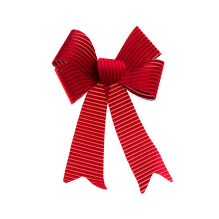 Bow rouge rayé 39cm