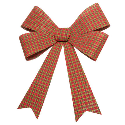 Nœud papillon écossais géant rouge/vert/doré 71cm x 86cm