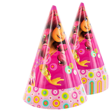 Chapeaux de fête Mia And Me roses, lot de 10