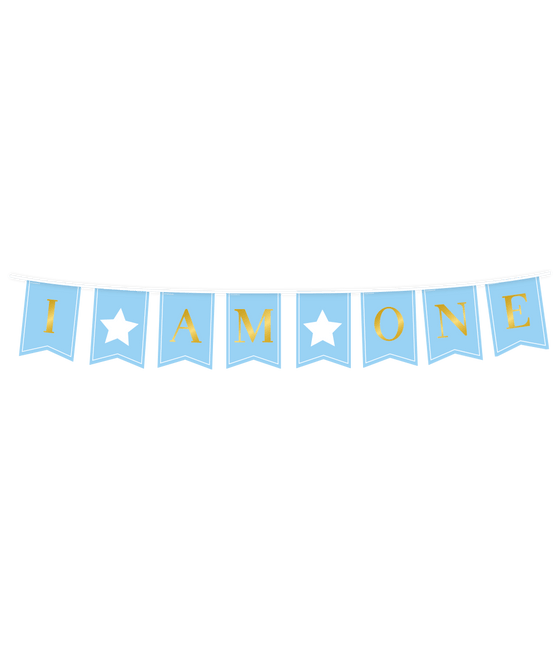 1 Jaar Banner Blauw van Paper Dreams koop je bij Partywinkel