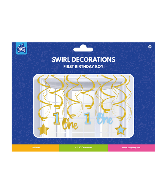 1 Jaar Hangdecoratie Jongen 70cm van Paper Dreams koop je bij Partywinkel