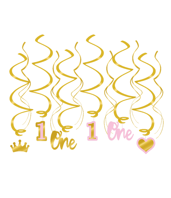 1 Jaar Hangdecoratie Meisje 70cm van Paper Dreams koop je bij Partywinkel