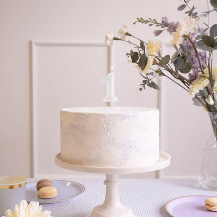 1 Jaar Kaars Lichtgroen 10cm van Partydeco koop je bij Partywinkel