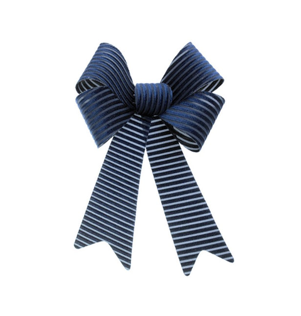 Noeud en velours côtelé bleu marine 22.9cm x 39.1cm