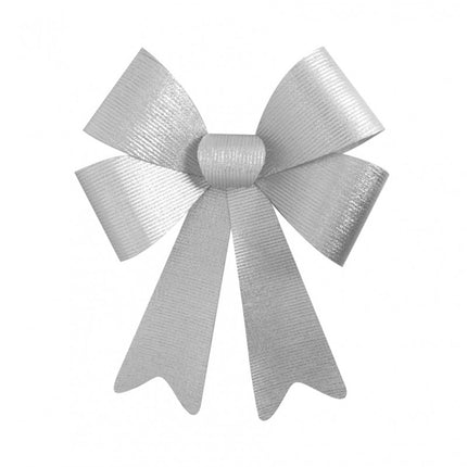 Noeud argenté à rayures pailletées 50cm