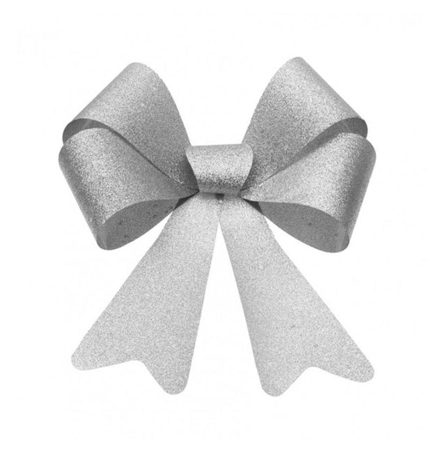 Boucle à paillettes argentées 36.5CM X 50.8CM