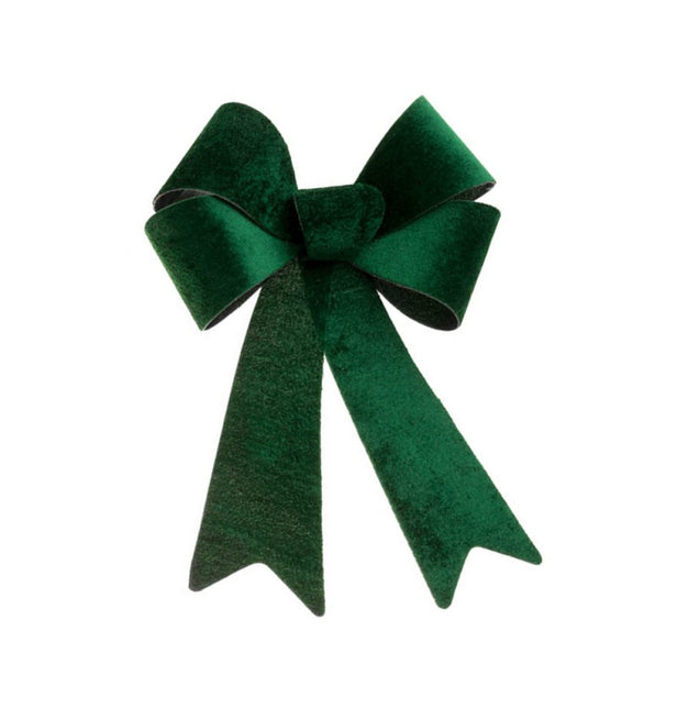 Noeud en velours vert foncé 22.9CM X 39.1CM