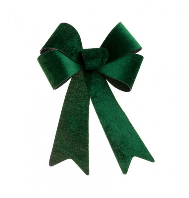 Noeud en velours vert foncé 36.5cm x 50.8cm