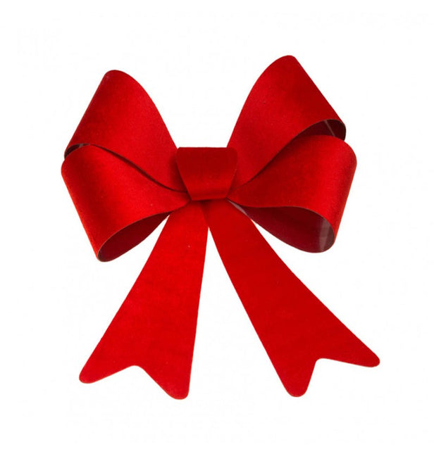 Noeud rouge en velours 36.5CMX 50.8CM