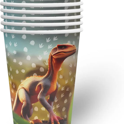 Gobelets dinosaures 250 ml, lot de 8