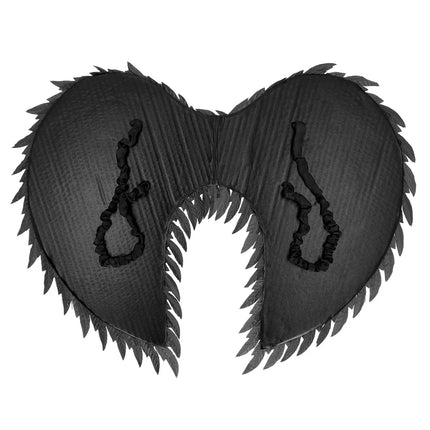 Ailes d'ange Glam noires (55 x 50 cm)