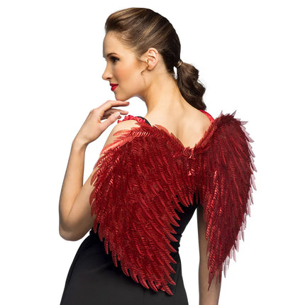 Ailes d'ange Glam rouges (55 x 50 cm)