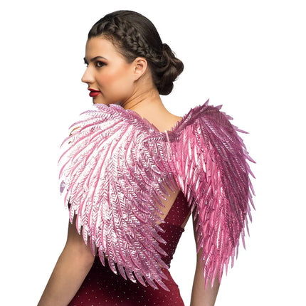 Ailes d'ange rose glamour (55 x 50 cm)