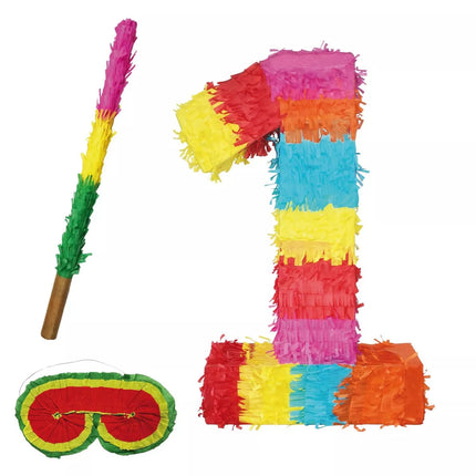 Kit piñata « Chiffre 1 », 3 pièces, 45 cm