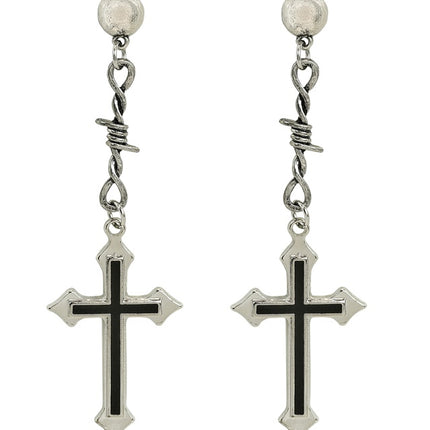 BOUCLES D'OREILLES CROIX NOIRES