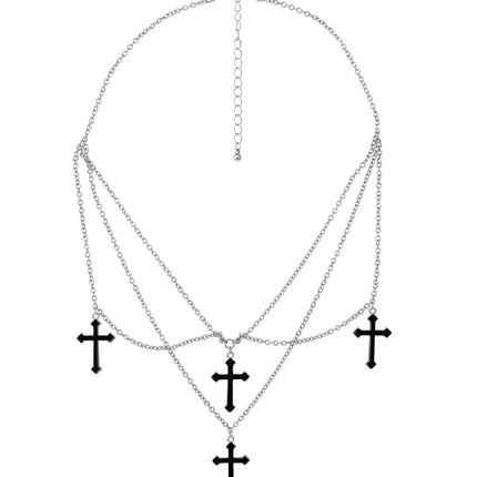 COLLIER AVEC CROIX NOIR