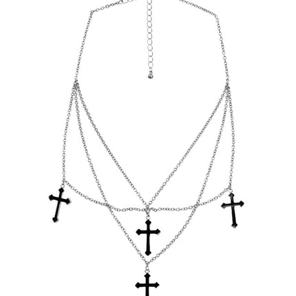 COLLIER AVEC CROIX NOIR