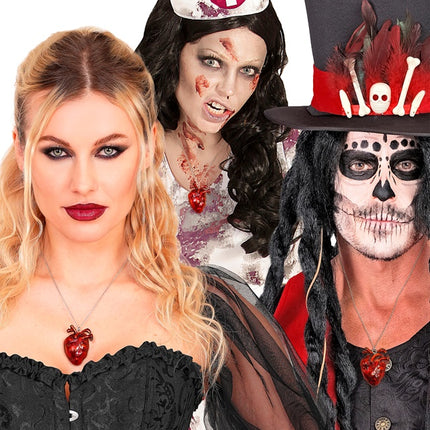 COLLIER COEUR HALLOWEEN