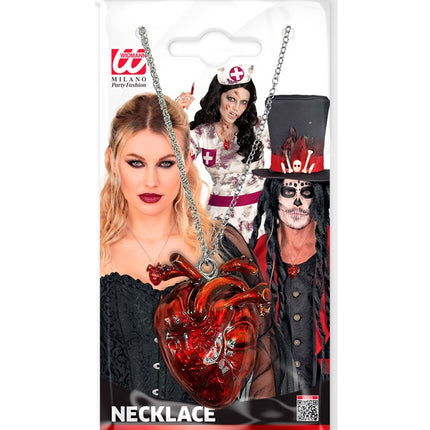 COLLIER COEUR HALLOWEEN