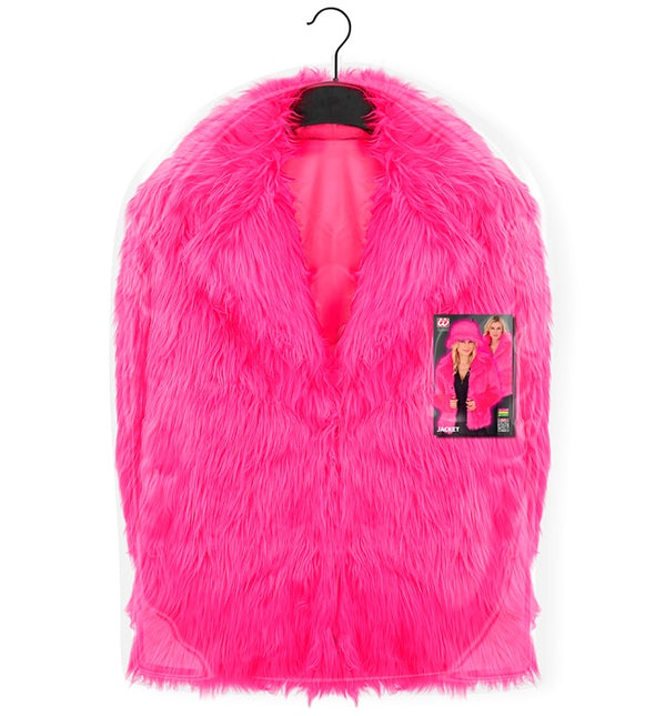 Manteau de fourrure Peluche Dames Rose fluo