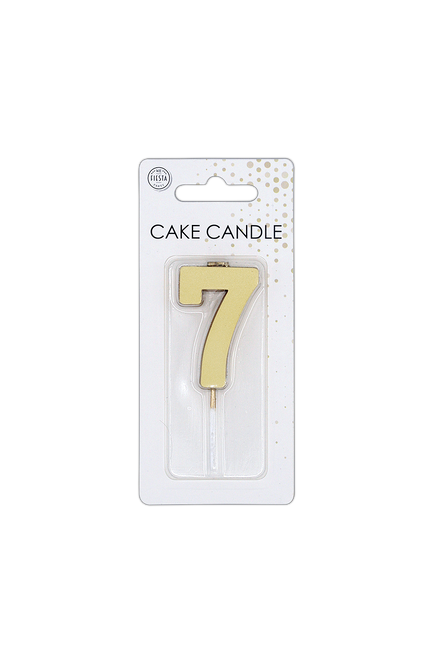 7 Bougie dorée métallisée 4,5 cm
