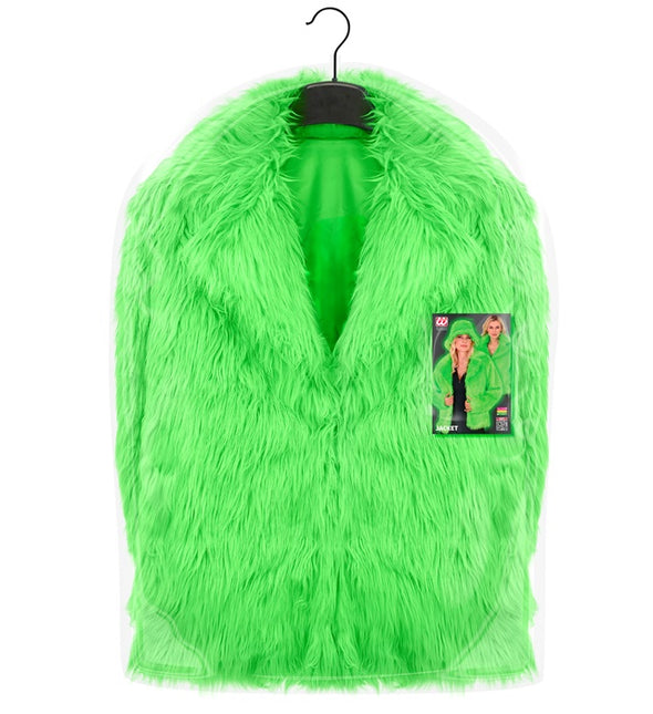 Manteau de fourrure peluche Vert fluo Dames