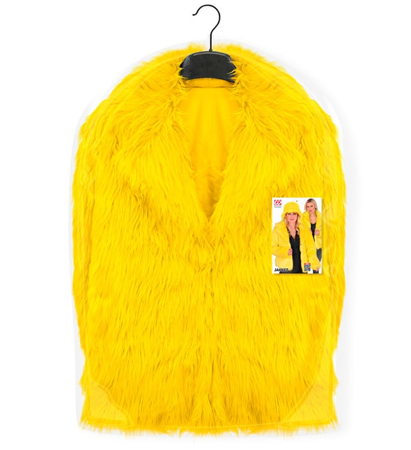 Manteau de Fourrure Peluche Dames Jaune