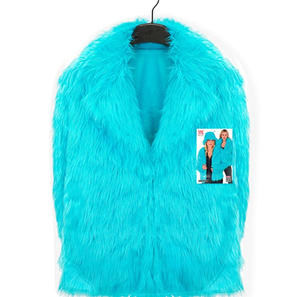 Manteau de fourrure pour femme Peluche Turquoise