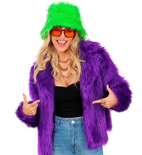 Manteau de fourrure en peluche pour femmes