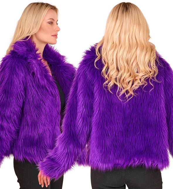 Manteau de fourrure en peluche pour femmes