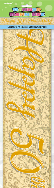 Bannière prismatique du 50e anniversaire d'or, 12 pieds