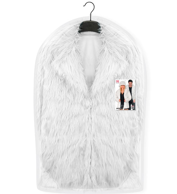 Manteau de fourrure peluche blanche