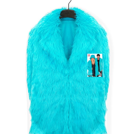 Manteau de fourrure peluche Turquoise