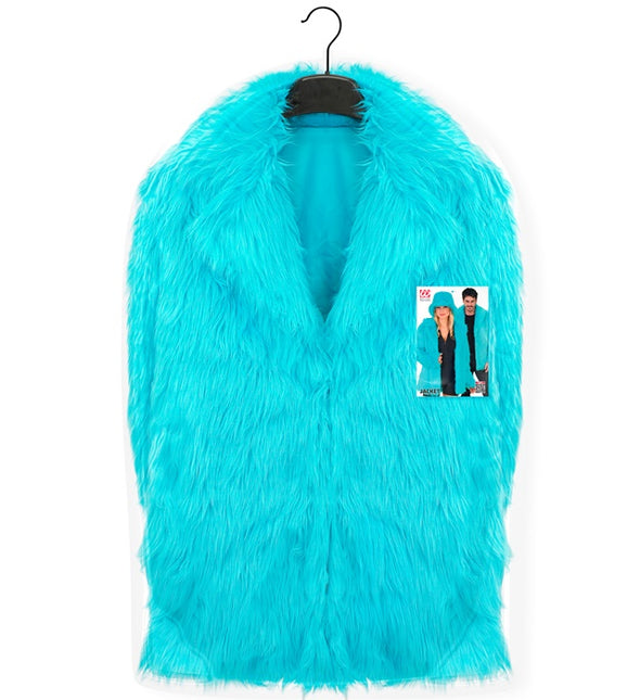 Manteau de fourrure peluche Turquoise
