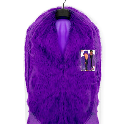 Manteau de fourrure peluche violet