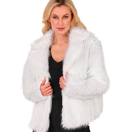 Manteau de fourrure pour femmes Plush White