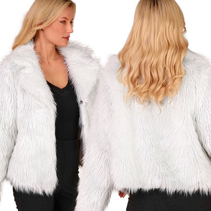 Manteau de fourrure pour femmes Plush White