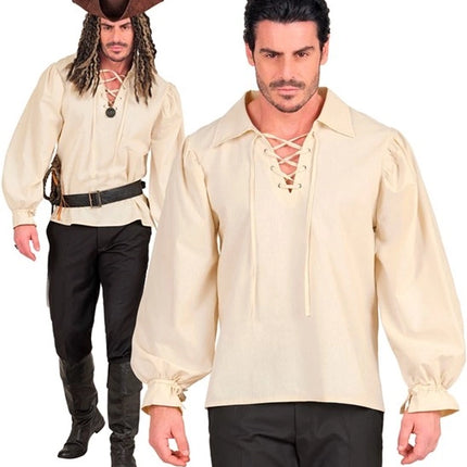 T-SHIRT BEIGE AU STYLE RÉTRO